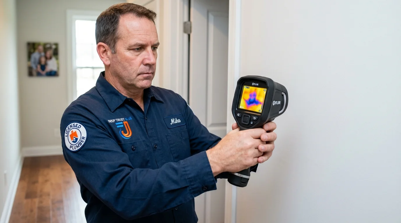 Thermal imaging leak detection by Johns Plumbing LLC in Lake Luzerne